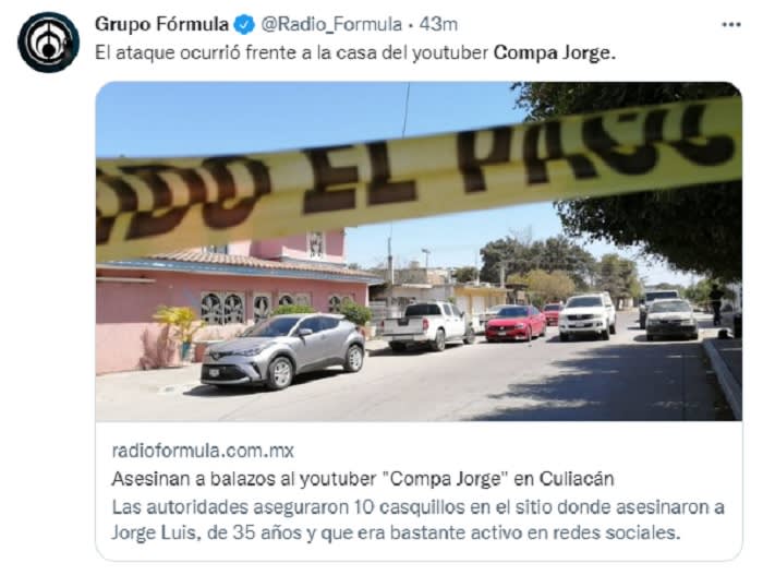 "Pure Culiacán, compa!"said the youtuber