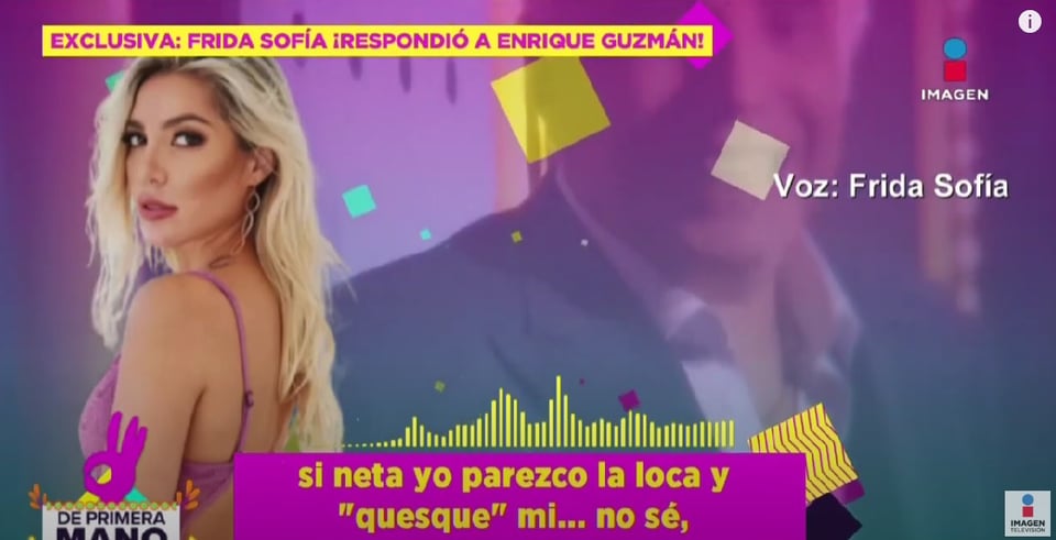 Frida Sofía le pide a Gustavo Adolfo Infante que muestre varios videos que dejan muy mal parado a Enrique Guzmán