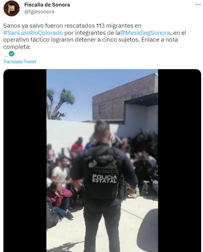 DETIENEN A MIGRANTES SECUESTRADOS 