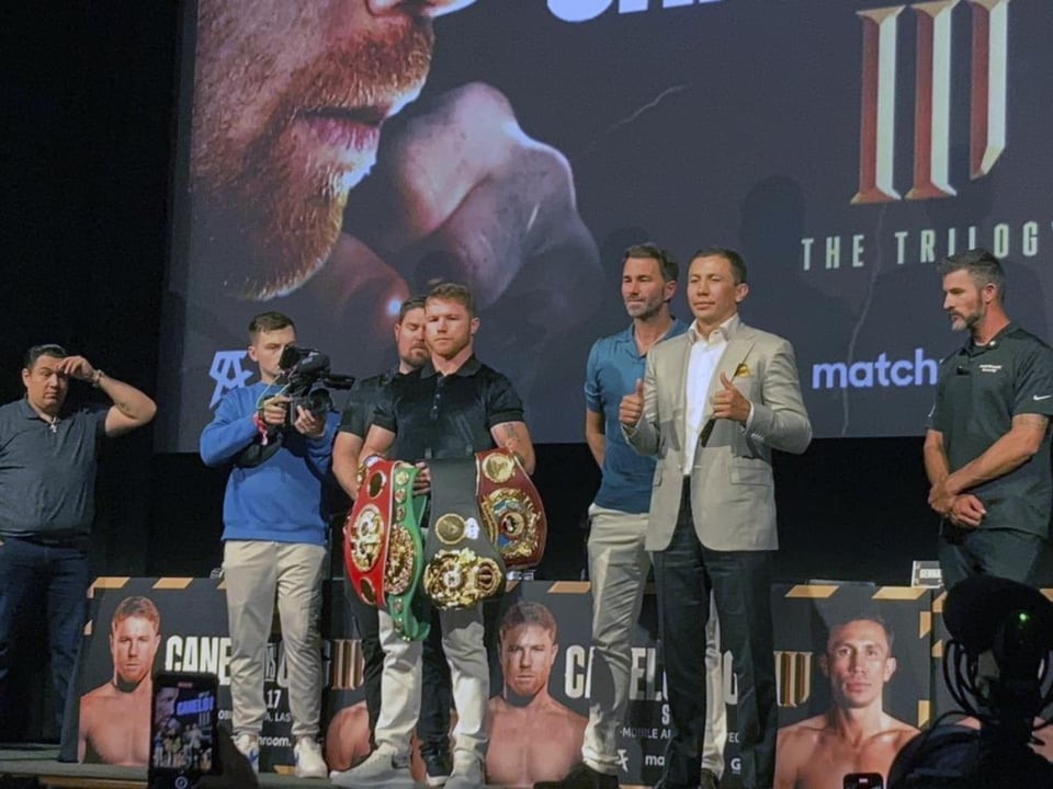 Saúl ‘Canelo’ Álvarez insulta a Gennady Golovkin en su primera conferencia cara a cara