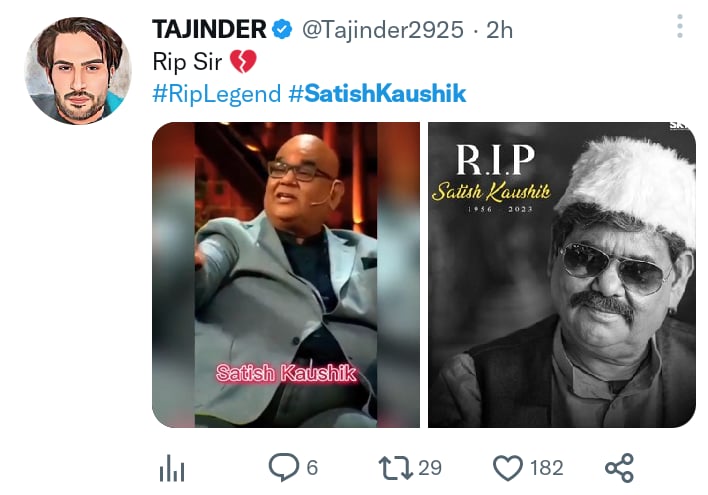 Muere actor Satish Kaushik