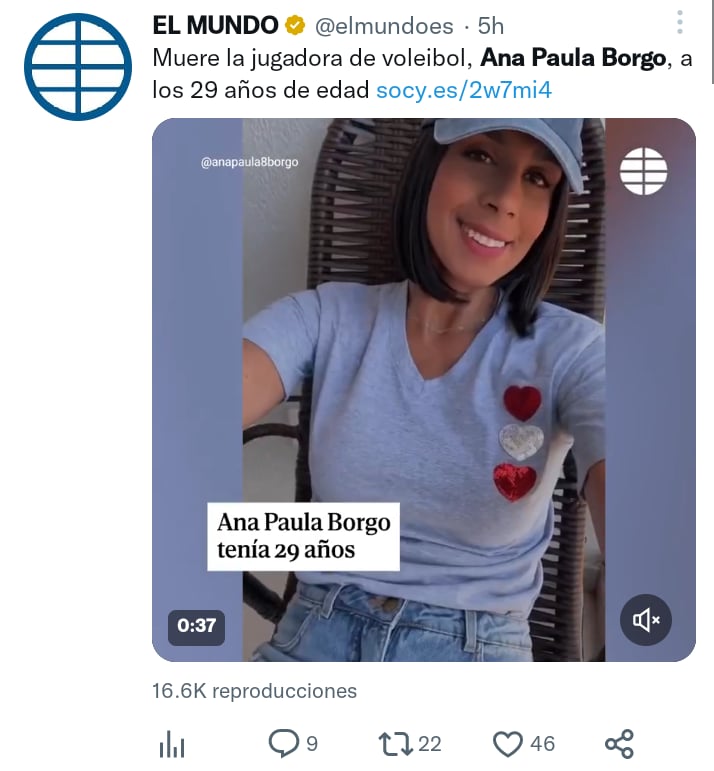 Muere jugadora Paula Borgo