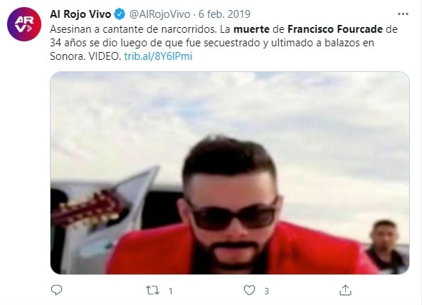 Francisco Fourcade, NARCOCORRIDOS, AL ROJO VIVO, MUERTE, MUNDONOW