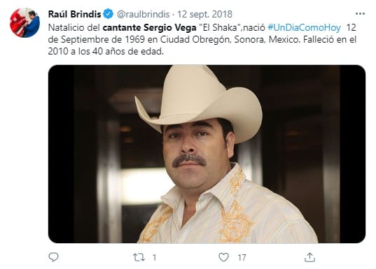 SERGIO VEGA, NATALICIO, TWITTER, X, HOMENAJE