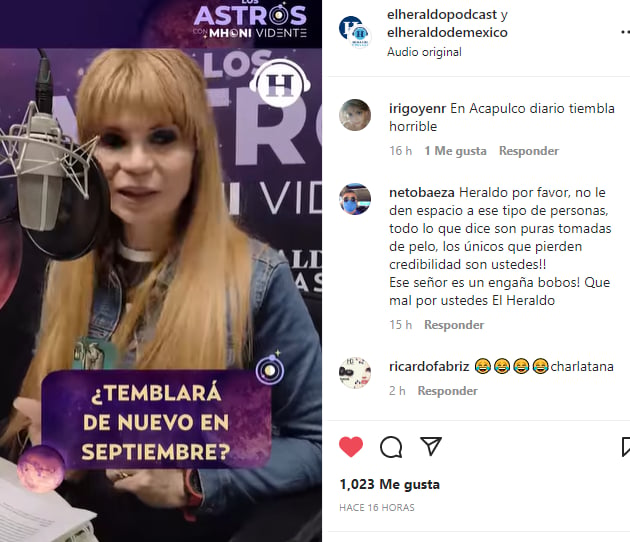 Mhoni Vidente predice terremoto: Mexicanos 'listos' para el temblor