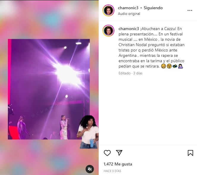 Cazzu burla afición mexicana: Se disculpa