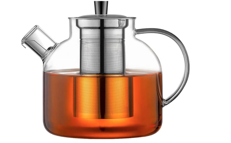 Tetera de vidrio con infusor