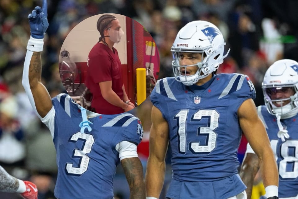 Mack Hollins llegó esposado y descalzo al Super Bowl LX