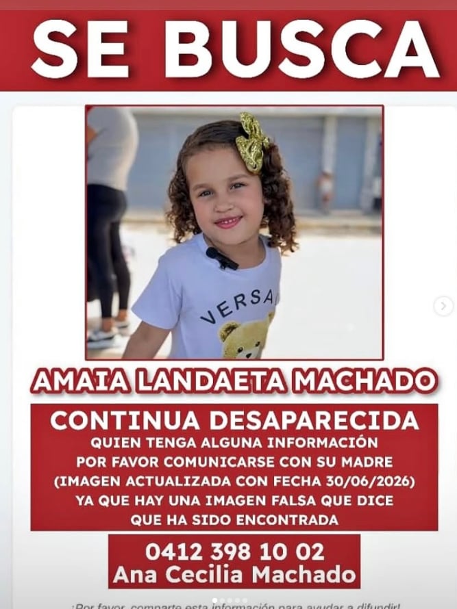 amaia, redes , sociales, desaparecida, terremoto, venezuela