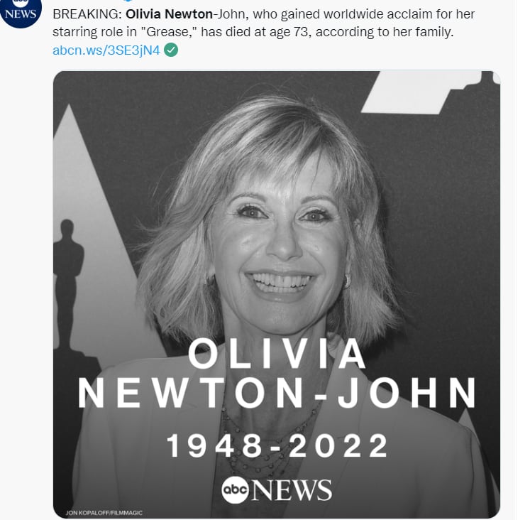 Muere Olivia Newton-John: ¿Qué petición hizo la familia?