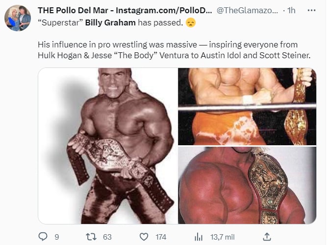 Muere luchador Billy Graham: "Descanse en paz"