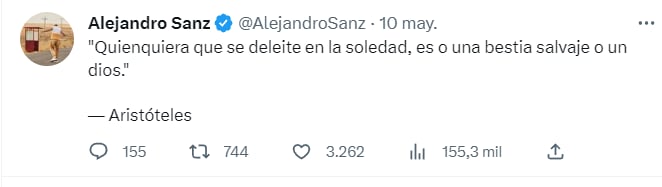 Alejandro Sanz alarmó mensaje: "¡Pronto mejorará!"