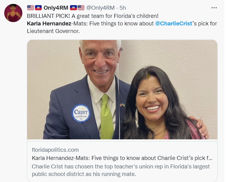 Compañera hispana Charlie Crist: ¿Una buena decisión?