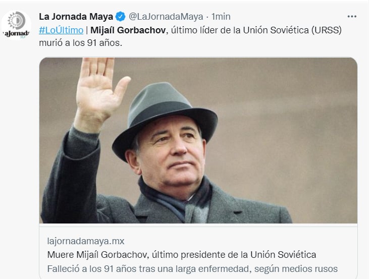 Mikhail Gorbachev dies: Nobel Prize?