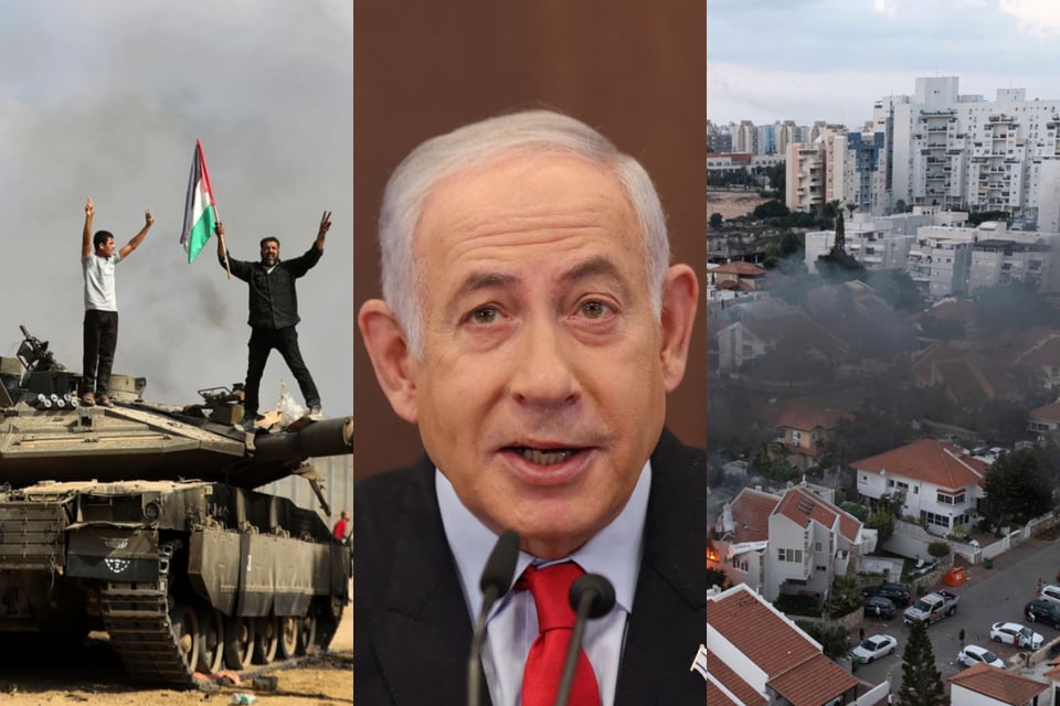 El primer ministro de Israel, Benjamin Netanyahu, declara que estalló la guerra