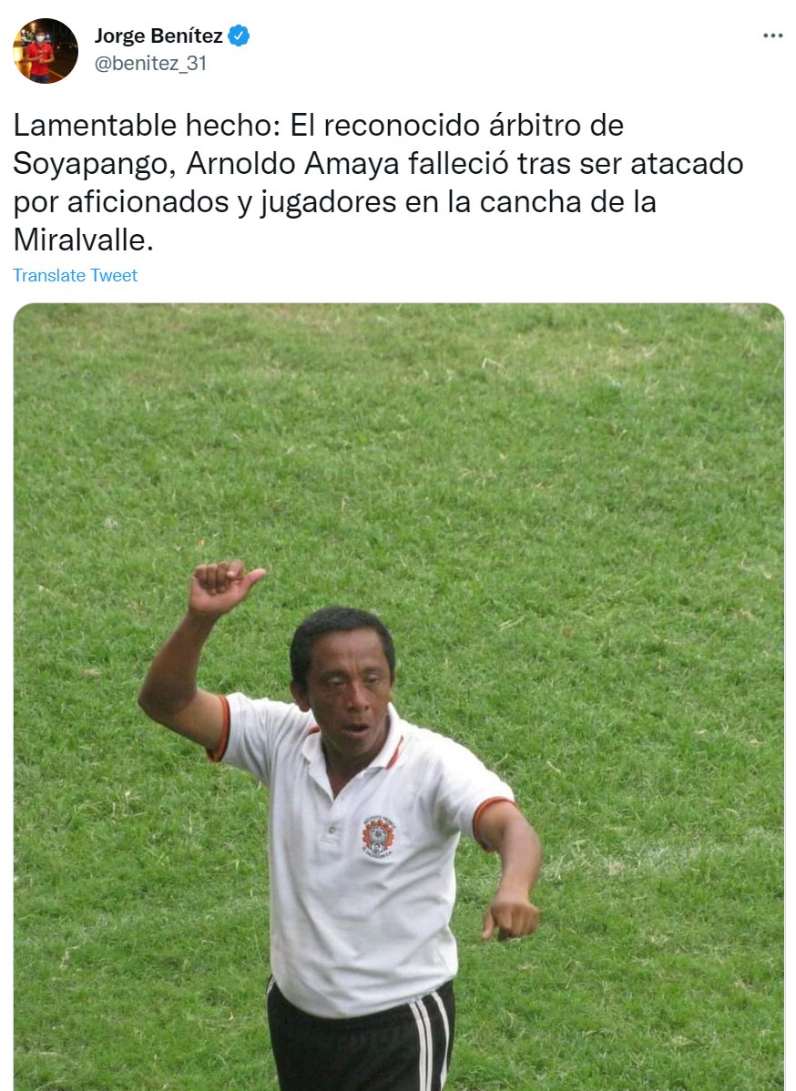Referee killed amateur footballers