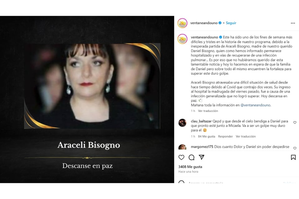 Araceli Bisogno, fallecimiento, solidaridad, comunidad artística, MundoNow