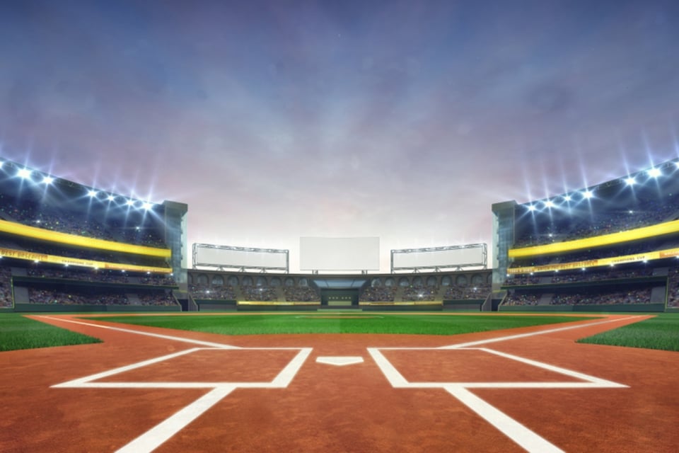 equipos, pantallas, luces, campo, grandes ligas
