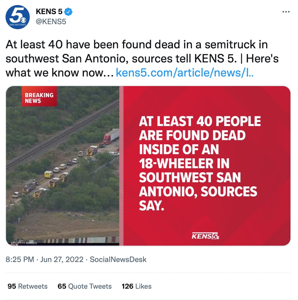 Bombero tragedia San Antonio: El cuerpo de los inmigrantes ardía