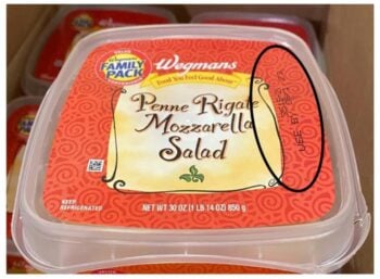 Emiten recall de ensalada con pasta por ingredientes no declarados, ¿Cuál es?