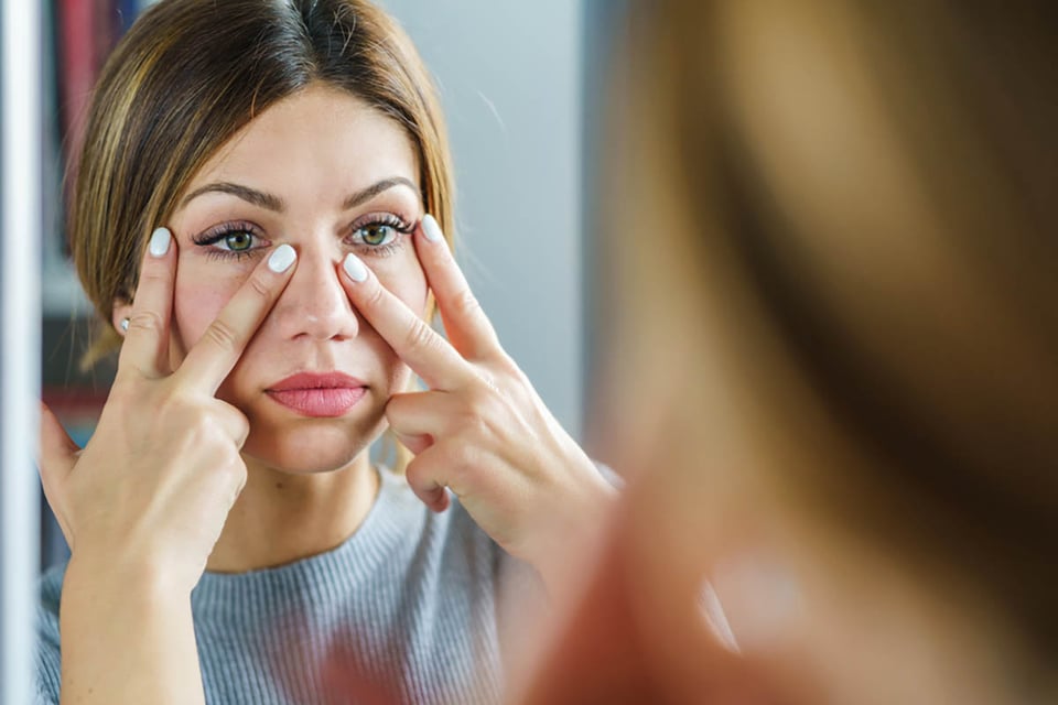 ojos, masaje, mujer, gimnasia, MundoNOW