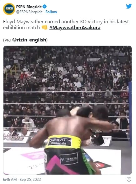 Floyd Mayweather vuelve noquea Mikuru Asakura