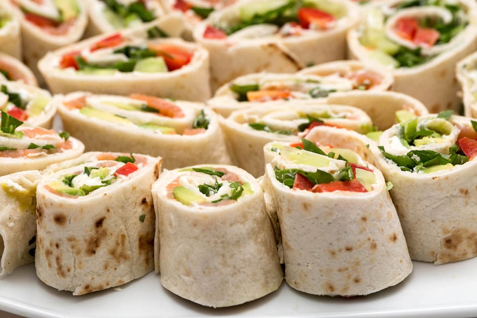 Turkey and cheese roll-ups, healthy school lunch