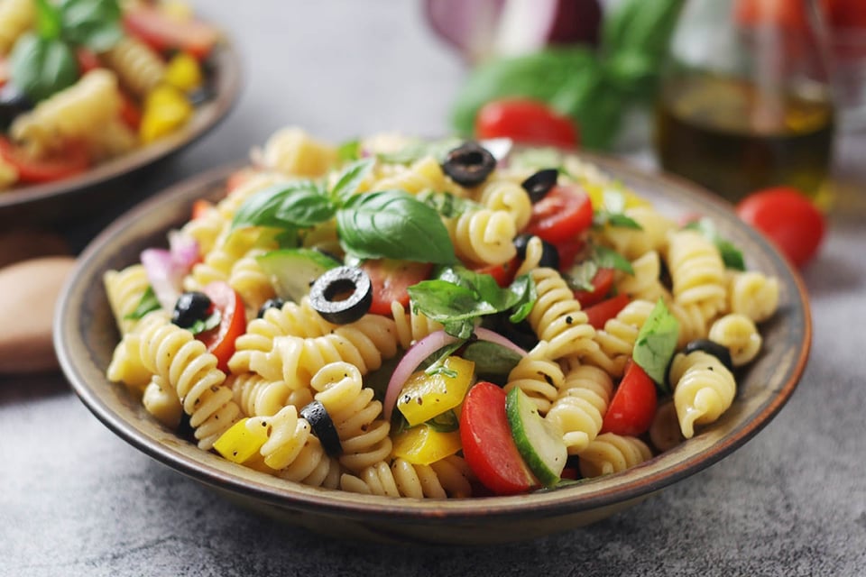 veggie pasta salad, Italian pasta salad