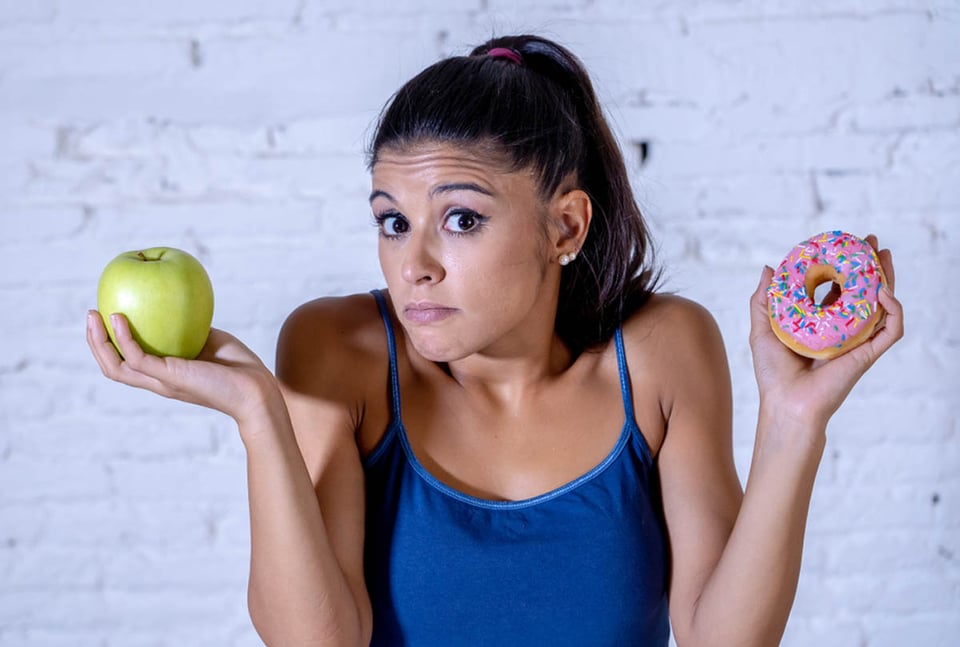 Opciones de alimentos, peso, grasa corporal, MundoNOW, donas