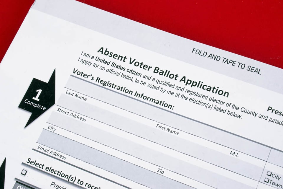 boleta de voto ausente, formulario, correo, votante, MundoNOW