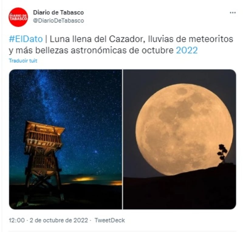 Coincide con una lluvia de meteoros