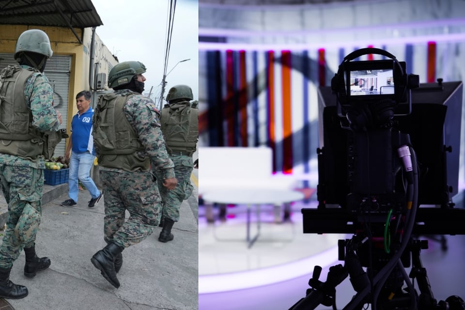 Armed men storm a TV station Ecuador during a live broadcast
