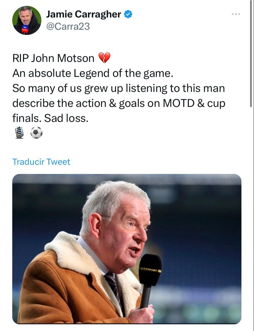 Familia revela cómo murió John Motson