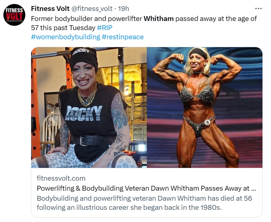 Muere Dawn Whitham