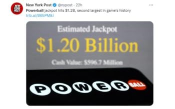 ¡Premio mayor de Powerball llega a 1,500 millones de dólares!