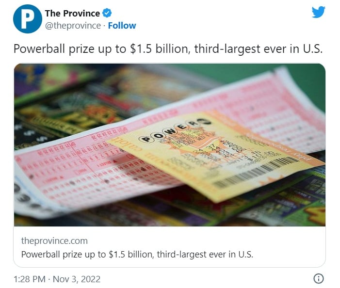 ¡Premio mayor de Powerball llega a 1,500 millones de dólares!