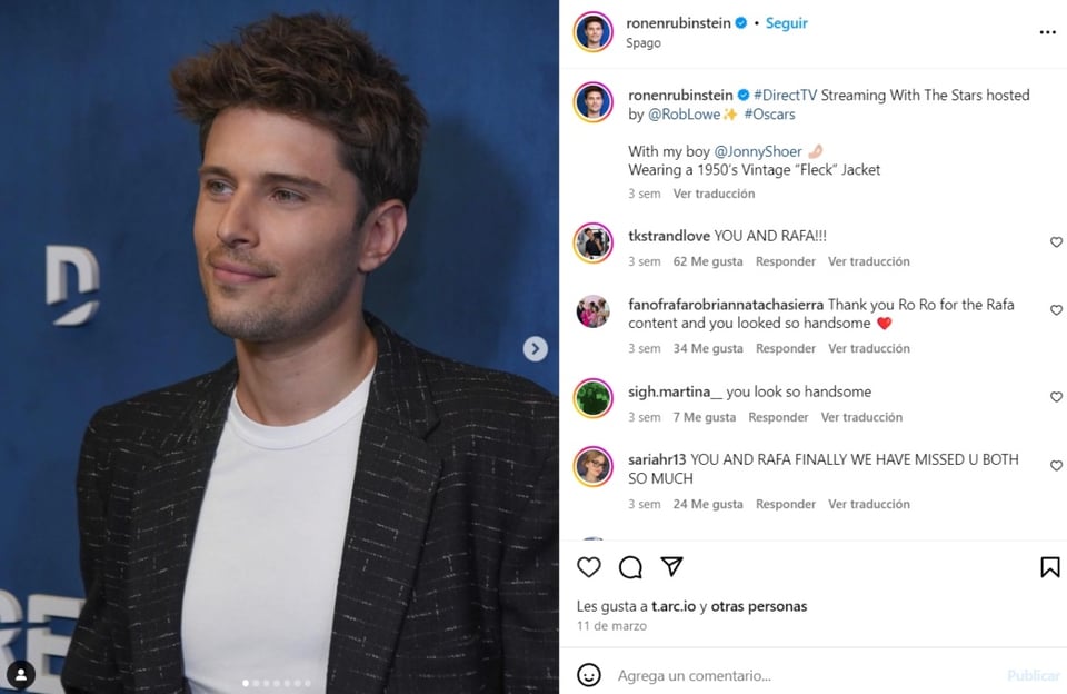 Ronen Rubinstein bisexual, entrevista, declaración, Variety, MundoNOW