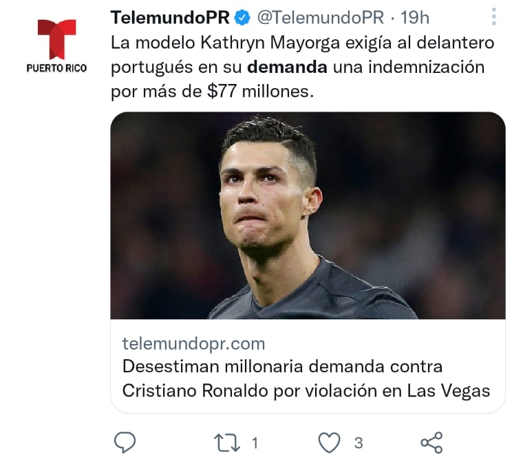 Cristiano Ronaldo demanda