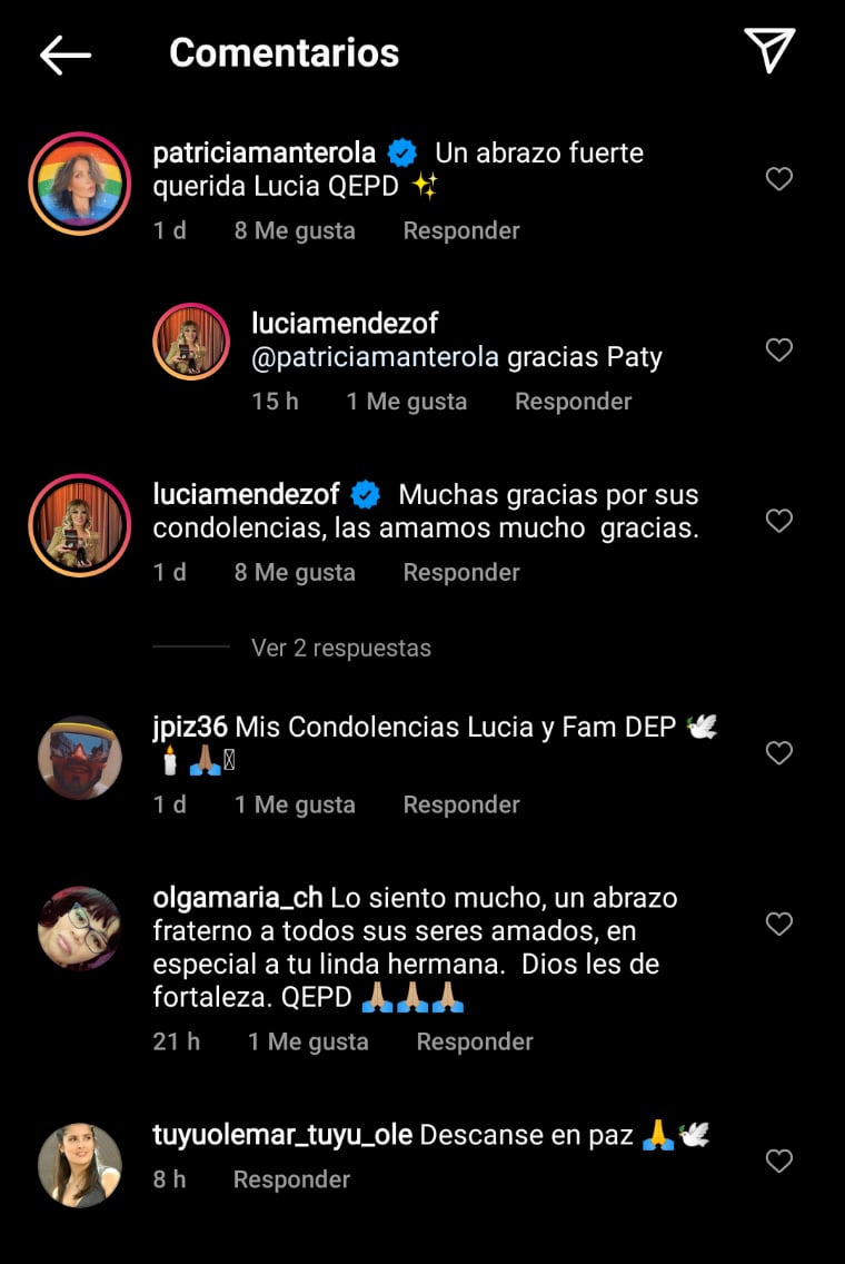La actriz de telenovelas recibe muestras de cariño tras el duelo que pasa