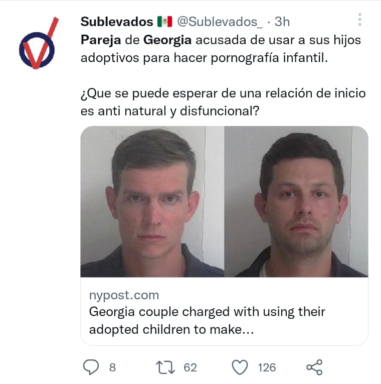 Pareja de Georgia acusada