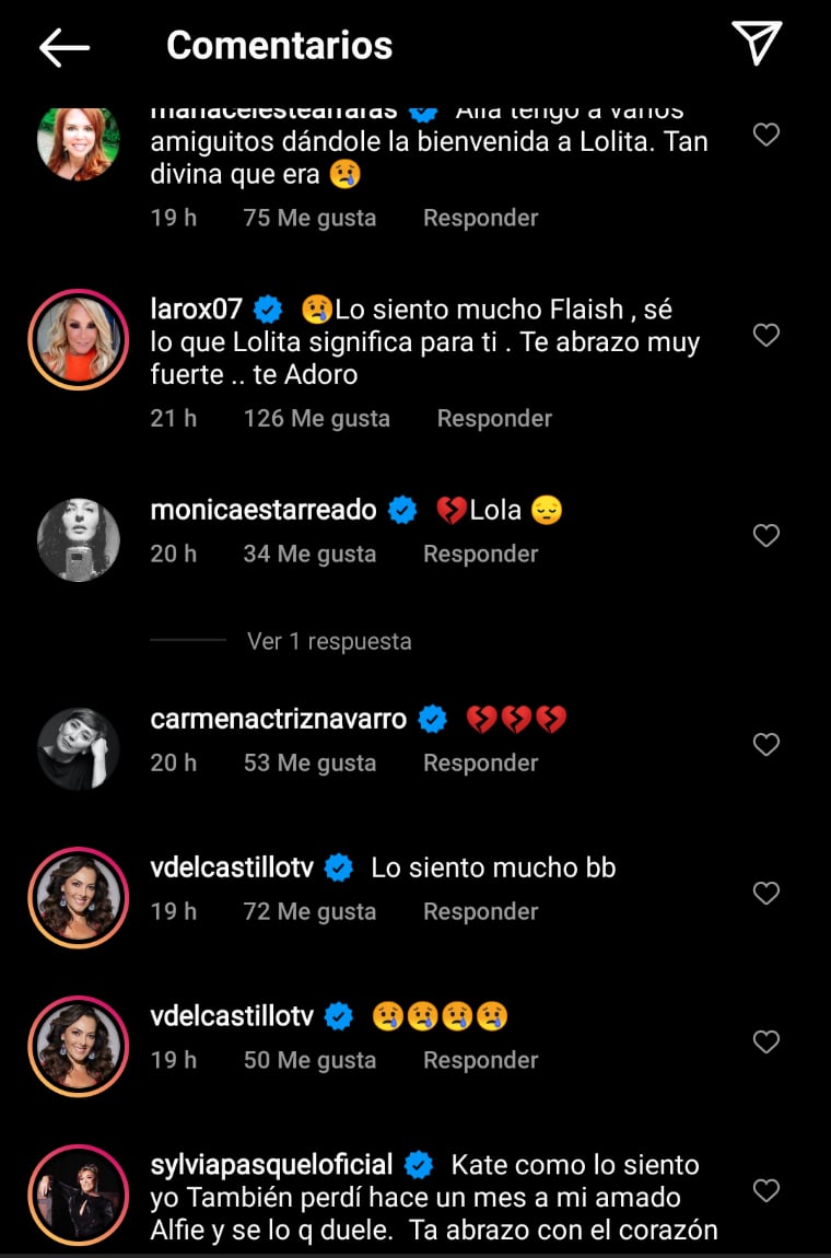 Celebridades e internautas reaccionan ante la pérdida de la querida actriz