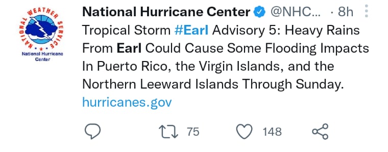 Tormenta Earl y Danielle
