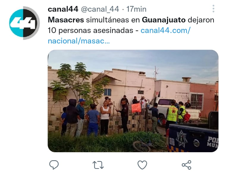 Masacres simultáneas en Guanajuato