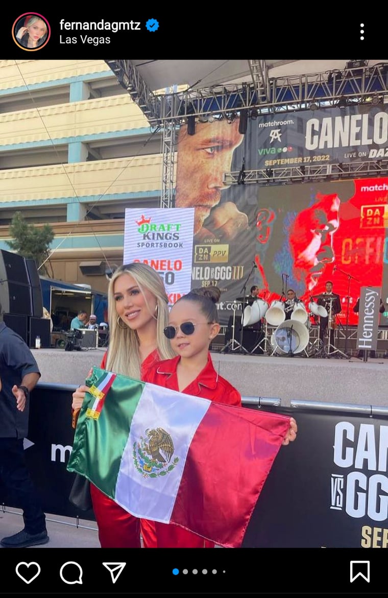 Pequeña hija del Canelo