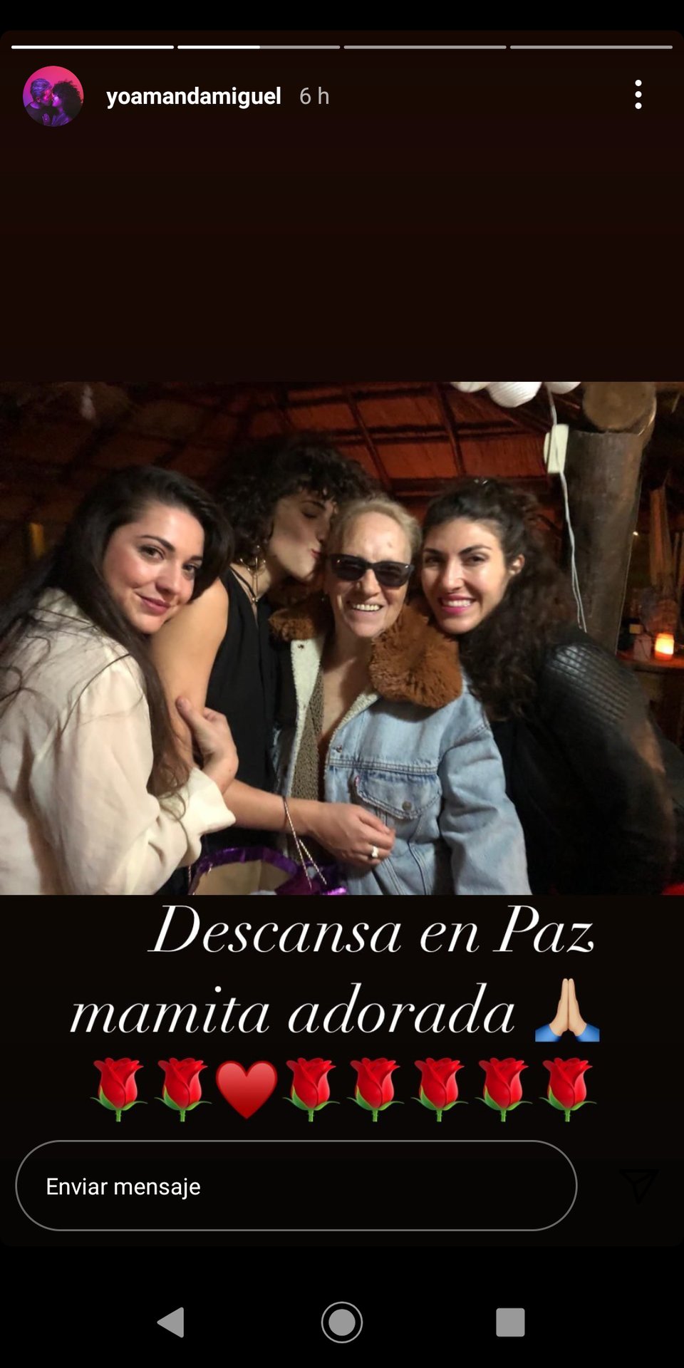Amanda Miguel de luto