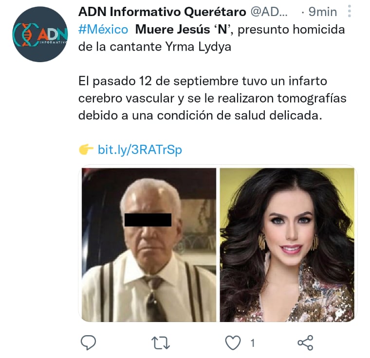 Muere asesino Yrma Lydya