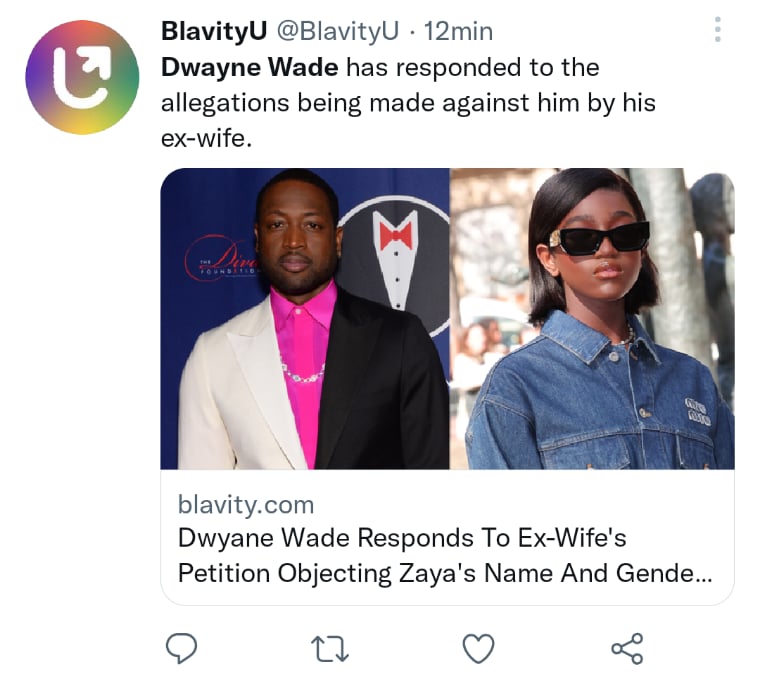 Dwyane Wade objeción exesposa