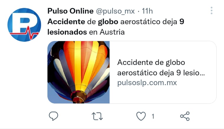 Accidente de globo aerostático