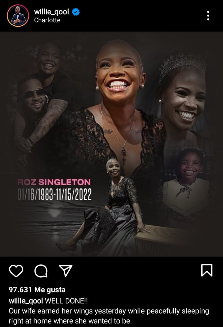 Muere estrella Roslyn Singleton