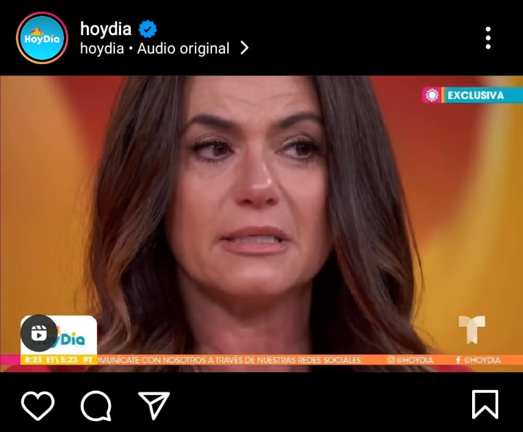 Penélope Menchaca rompe llanto